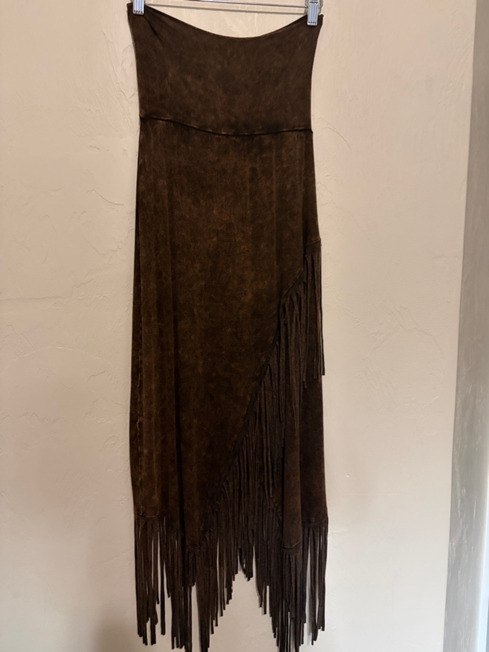 Party Brown Fringe Maxi Skirt - Never Worn! NWOT!